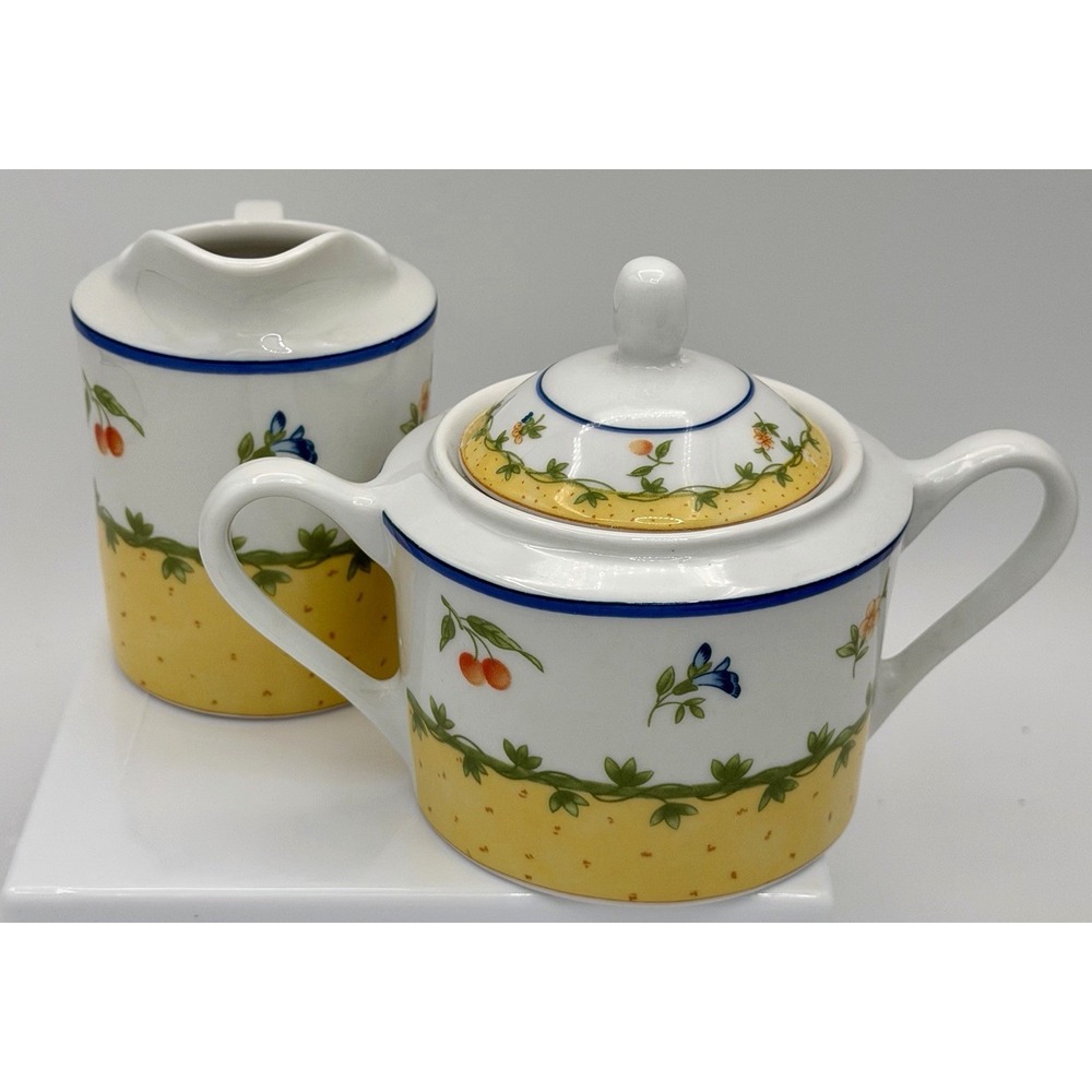 Mikasa Studio Nova French Chateau Creamer and Lidded Sugar Bowl HD001 EUC